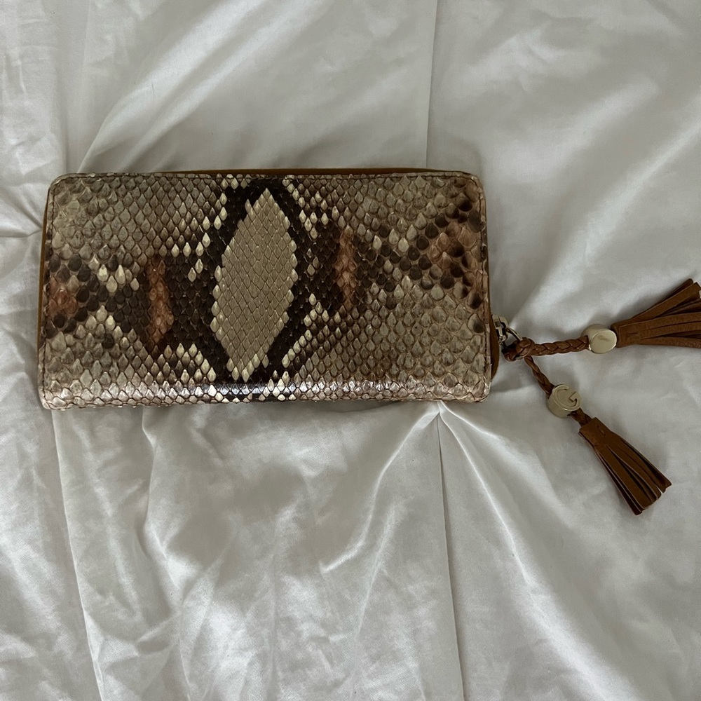 Authentic Gucci Python Zip Around Wallet